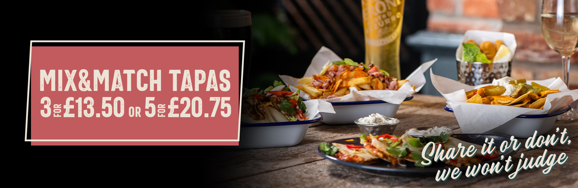 Mix & Match Tapas at The Duke of Wellington